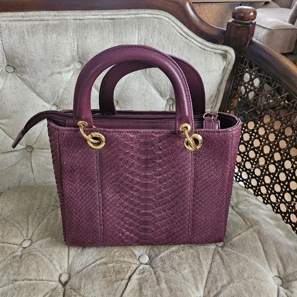 Authentic python skin handbag - Picture 2 of 12